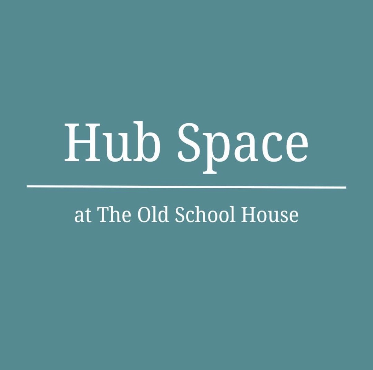 Hub Space at The Old School House teal logo